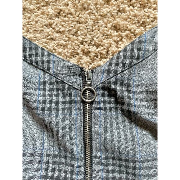 Abercrombie & Fitch Button Front Grey Glen Plaid Overall Dress Small - Picture 3 of 10